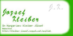 jozsef kleiber business card
